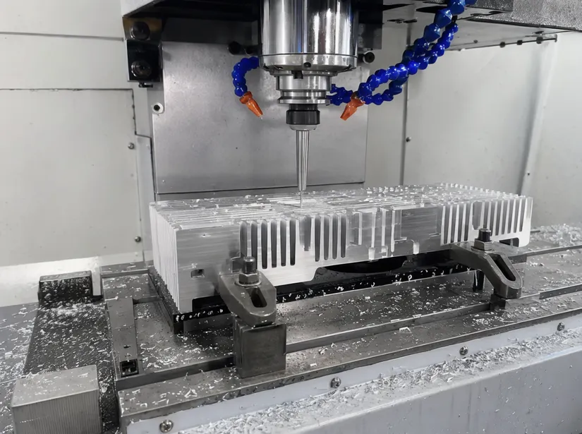 CNC machining of custom heatsink profiles for Vefey LED DJ light fixtures