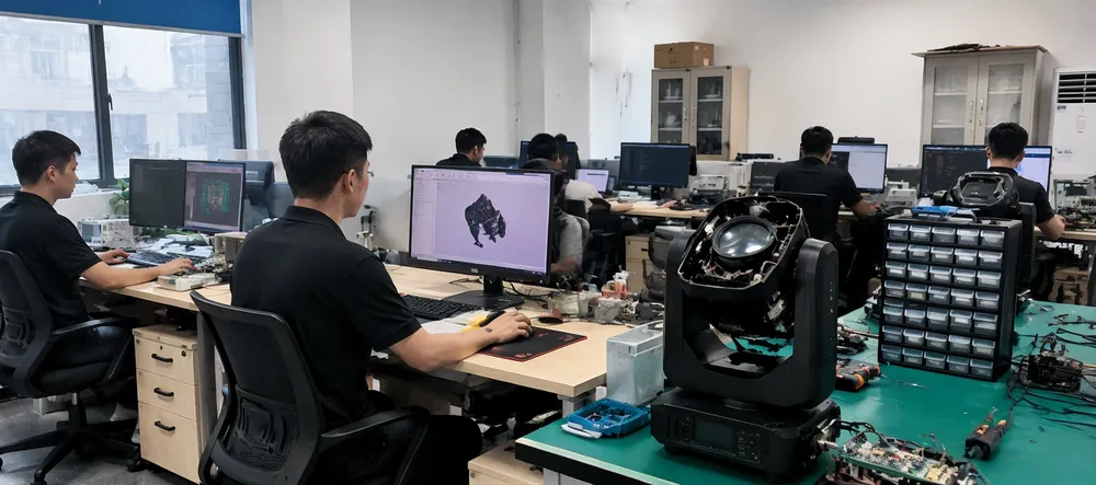 Vefey Pingyuan facility engineering floor where all OEM development stays in-house