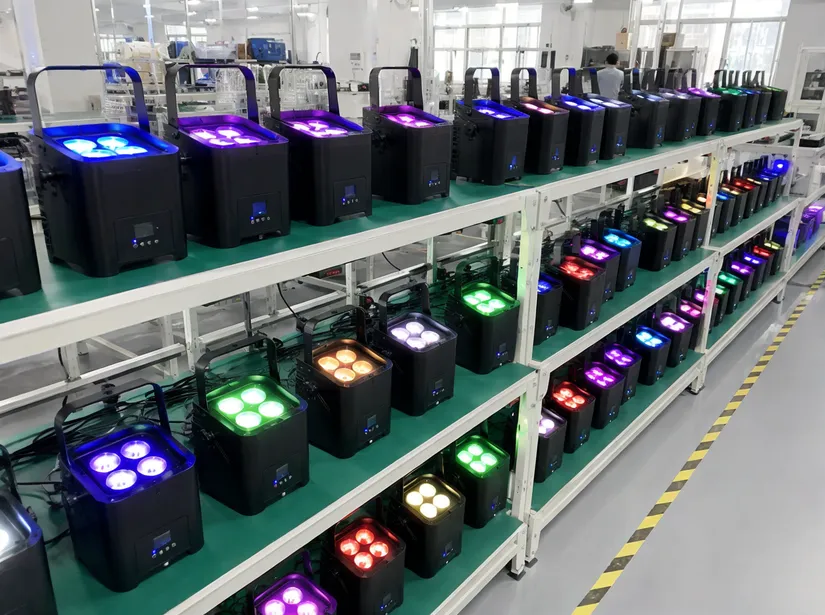 Portable DJ lights — battery-powered LED party fixtures by Vefey