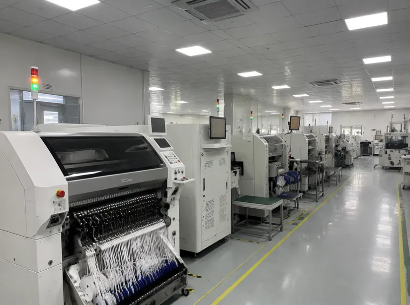 Vefey Pingyuan County manufacturing facility with SMT production line for LED backdrop panels