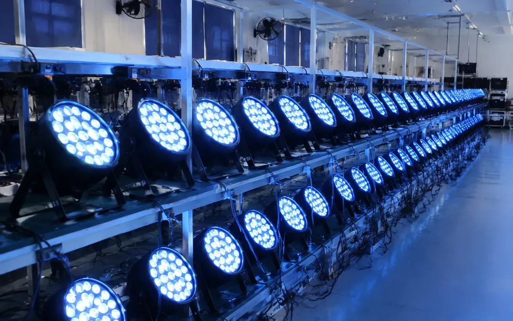 Vefey stage lighting flood lights — wide-beam LED wash fixtures for commercial stage installations
